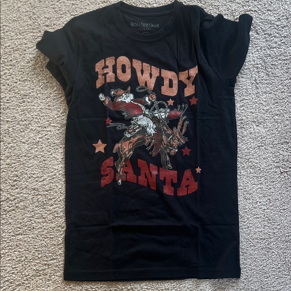 Black 'Howdy Santa' T-Shirt